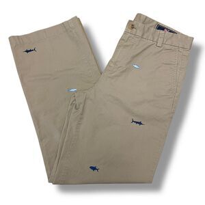 Vineyard Vines Boys Chino‎ Pants Sz 18 Shark Fish